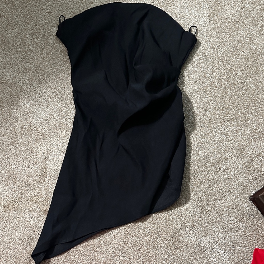 Zara Elegant Black Asymmetrical top